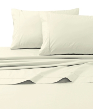 Tribeca Living 300 Thread Count Cotton Percale Extra Deep Pocket Cal King Sheet Set Bedding In Ivory