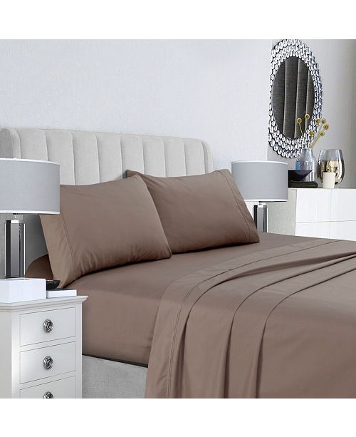 Tribeca Living 400 Thread Count Cotton Percale Extra Deep Pocket Queen