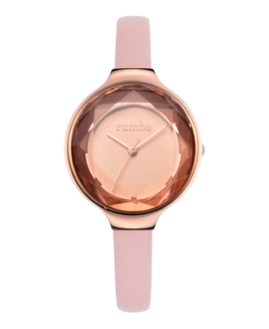 image of RumbaTime Orchard Gem Leather Women-s Watch Blush