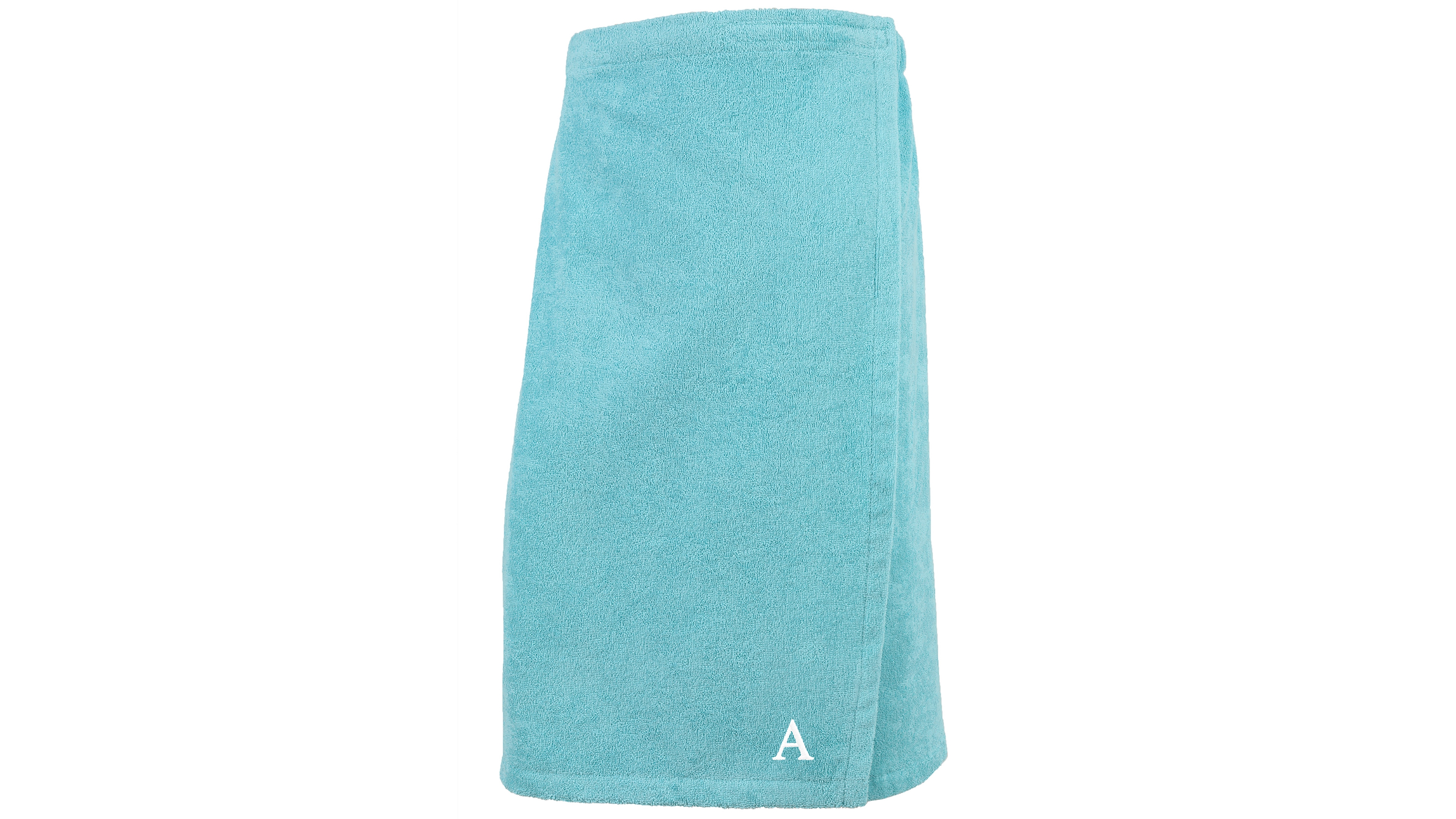 Linum Home 100% Turkish Cotton Terry Personalized Women's Bath Wrap - Aqua