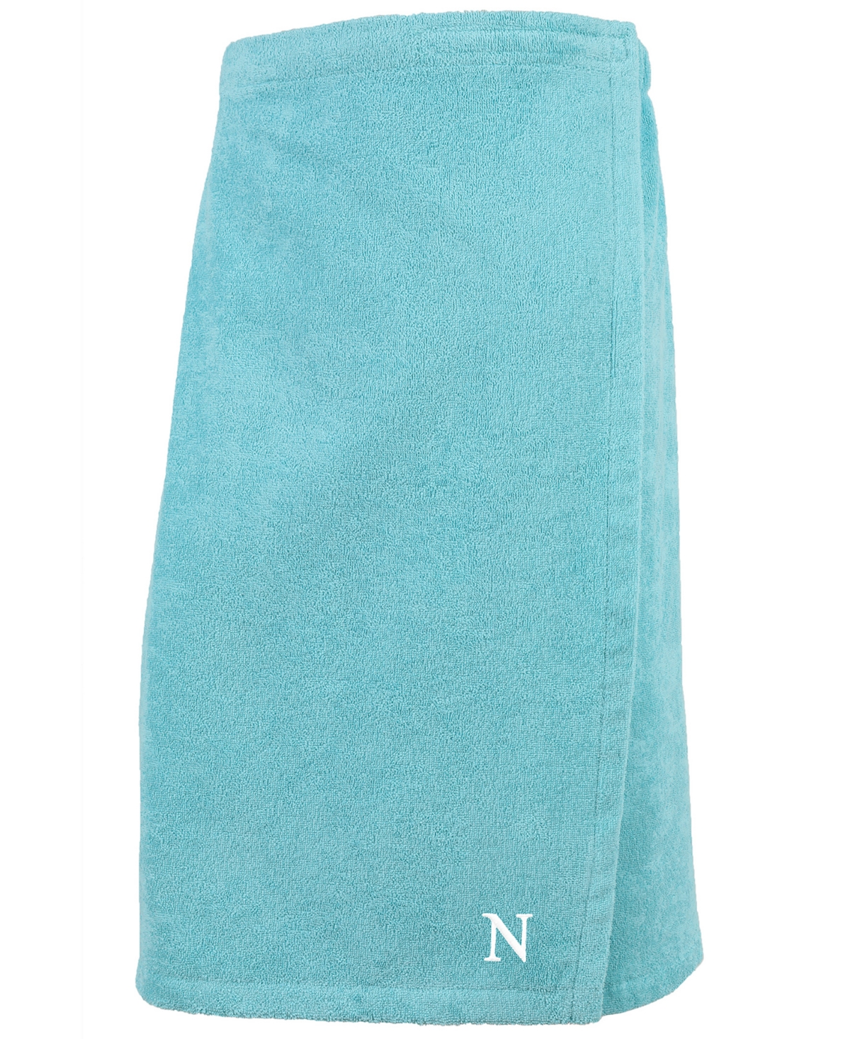 Linum Home 100% Turkish Cotton Terry Personalized Women's Bath Wrap In Blue