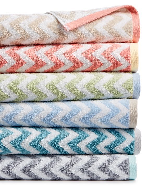 Martha Stewart Collection Chevron Spa Bath Towel, Created for Macy's