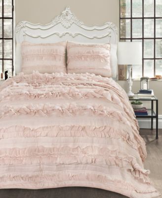Belle Ruffle 3-Pc. Quilt Set, Full/Queen