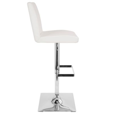 Lumisource Captain Adjustable Barstool with Swivel in Faux Leather