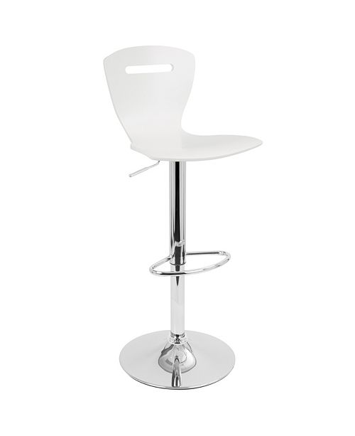 Lumisource H2 Adjustable Barstool In Wood Reviews Furniture Macy S