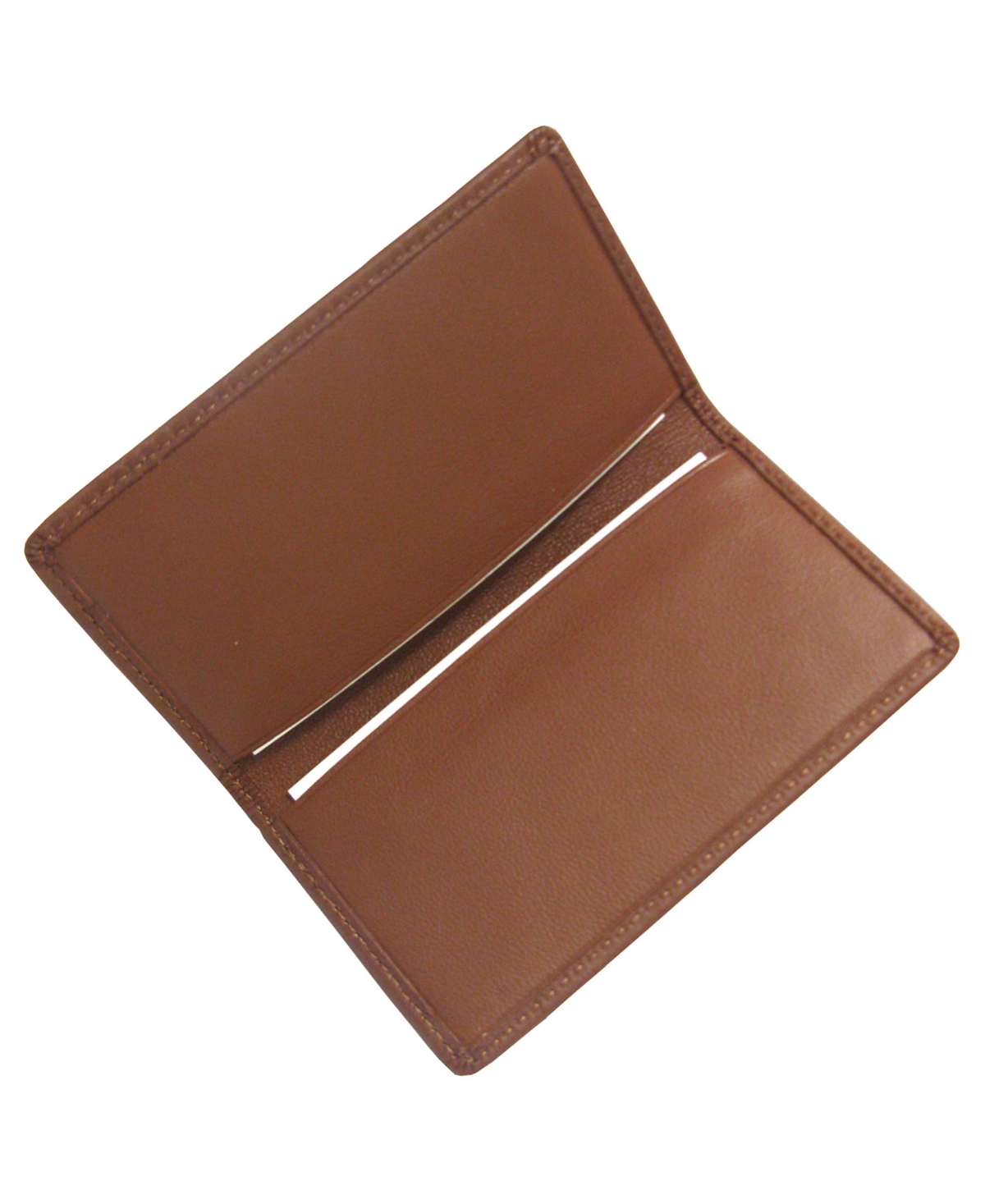 Royce Slim Business Card Case in Genuine Leather - Tan