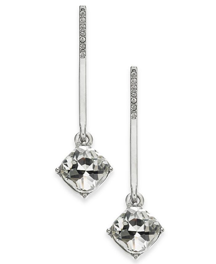 INC International Concepts I.N.C. SilverTone Linear Drop Earrings
