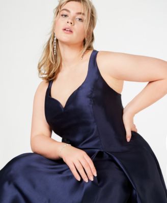 B Darlin Trendy Plus Size Sweetheart-Neckline Gown - Macy's