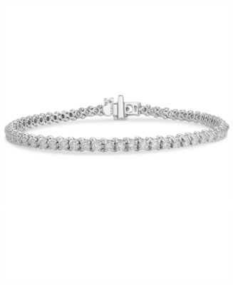 Macy's Diamond Tennis Bracelet (3 ct. t.w.) in 14k White Gold - Macy's