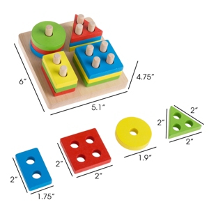 Wooden Shape Sorter By Hey Play