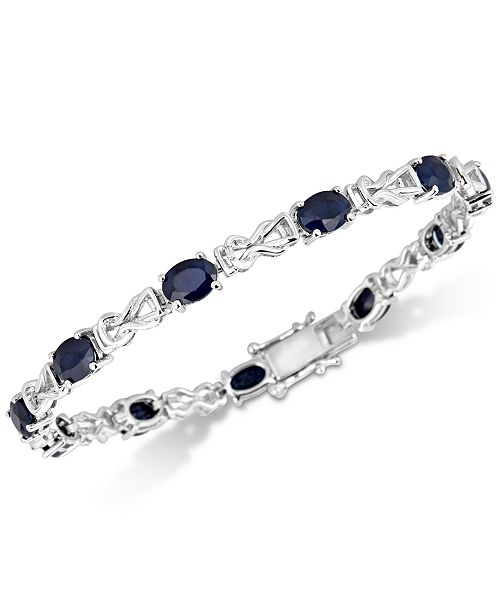 Macy's Sapphire & Diamond Accent Open Link Bracelet (11 ct. t.w.) in