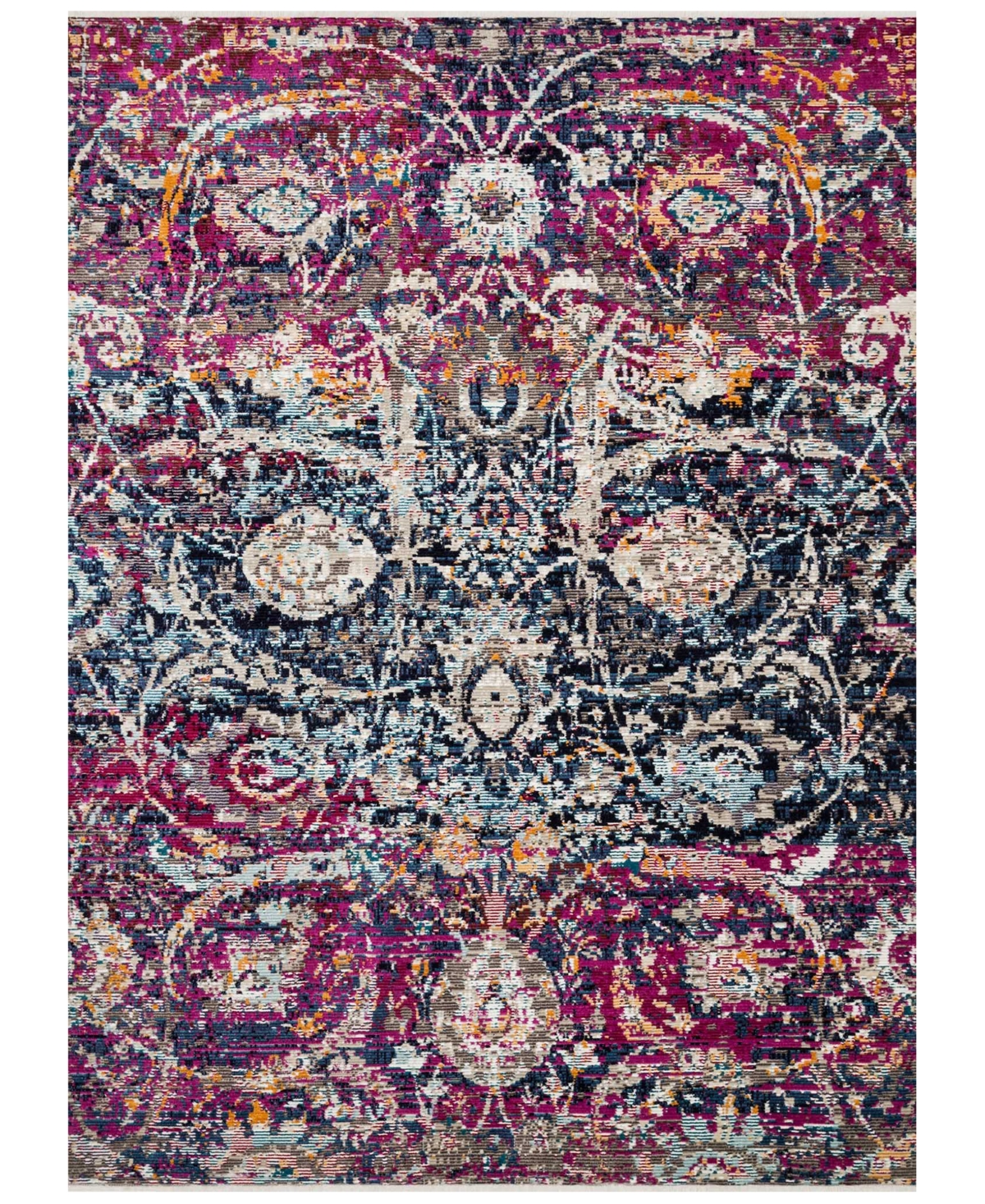 Justina Blakeney Silvia Sil-05 Midnight/Fuchsia 5' x 7'6in Area Rug - Midnight/Fuchsia