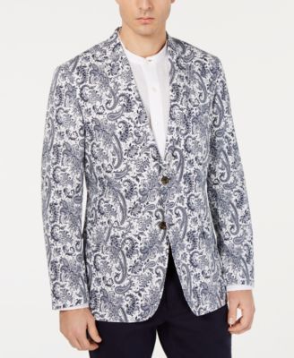 Tasso Elba - Paisley-Print Seersucker Sport Coat