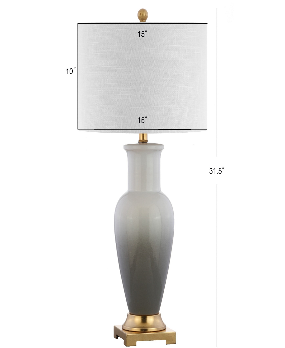 Jonathan Y Dip Dye Led Table Lamp In White,gray