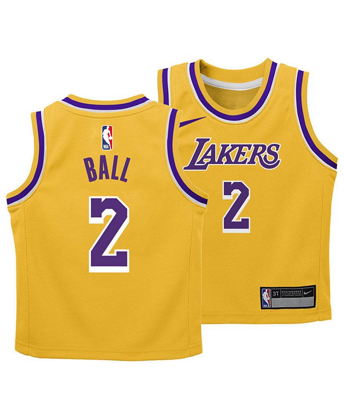 Nike Lonzo Ball Los Angeles Lakers Icon Replica Jersey, Toddler Boys  (2T-4T) - Macy's