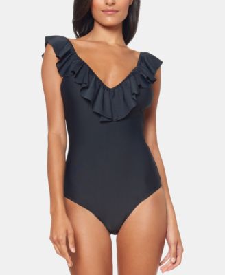 Jessica Simpson - Ruffled One-Piece Swimsuit