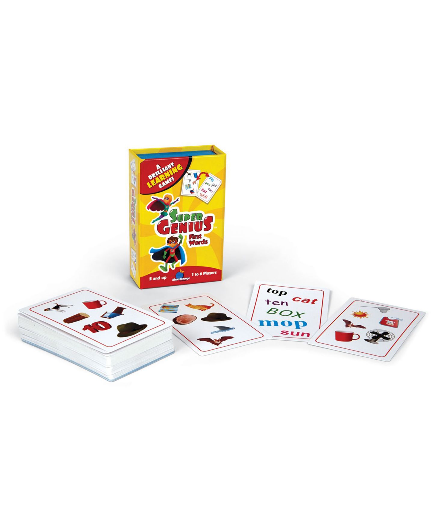 Детская карточная игра Blue Orange Games Super Genius - First Words — фото 2