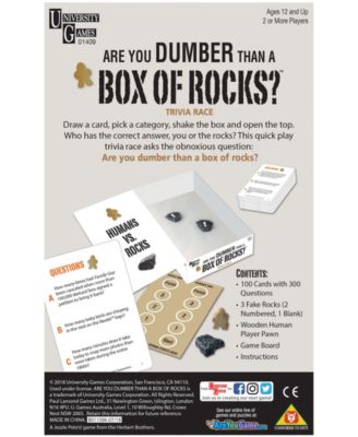 Are You Dumber than a Box of Rocks?