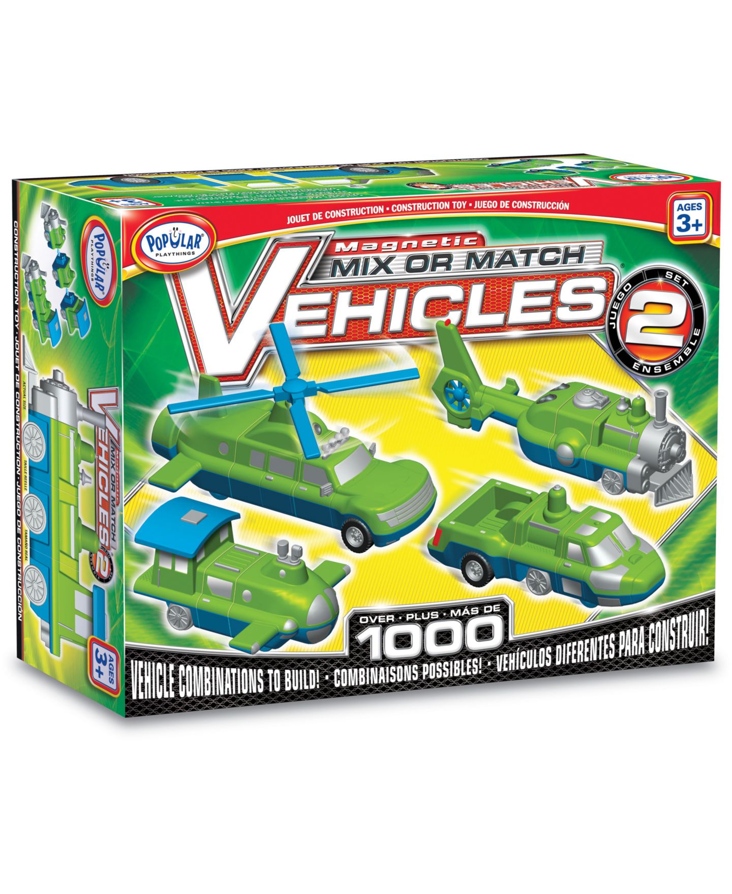 Детские конструкторы Popular Playthings Magnetic Mix or Match Vehicles- Set #2 — фото 1