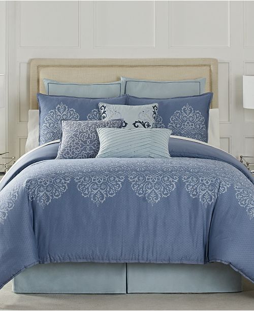 Eva Longoria Black Label Lacework Collection Queen Comforter Set
