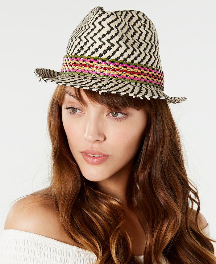 Steve Madden Textured Zigzag Fedora Macy's