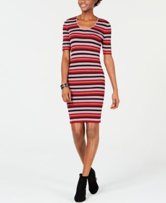 macy's red sweater dress