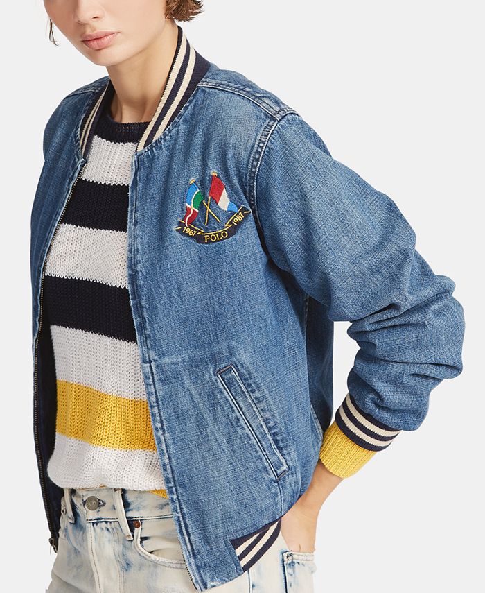 Polo Ralph Lauren Cotton Denim Bomber Jacket Macy's