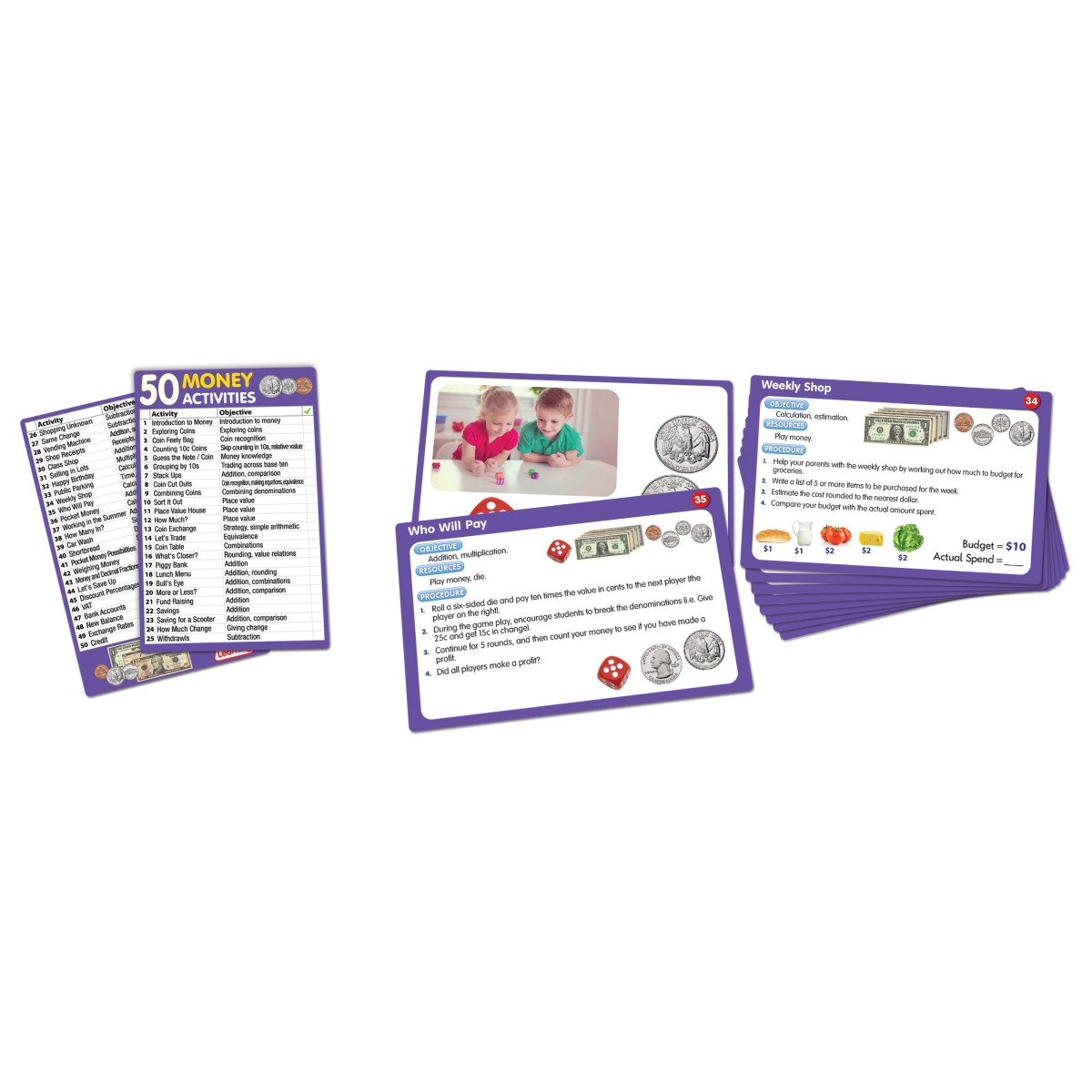 Shop Junior Learning 50 Money Activities Learning Set In Multi