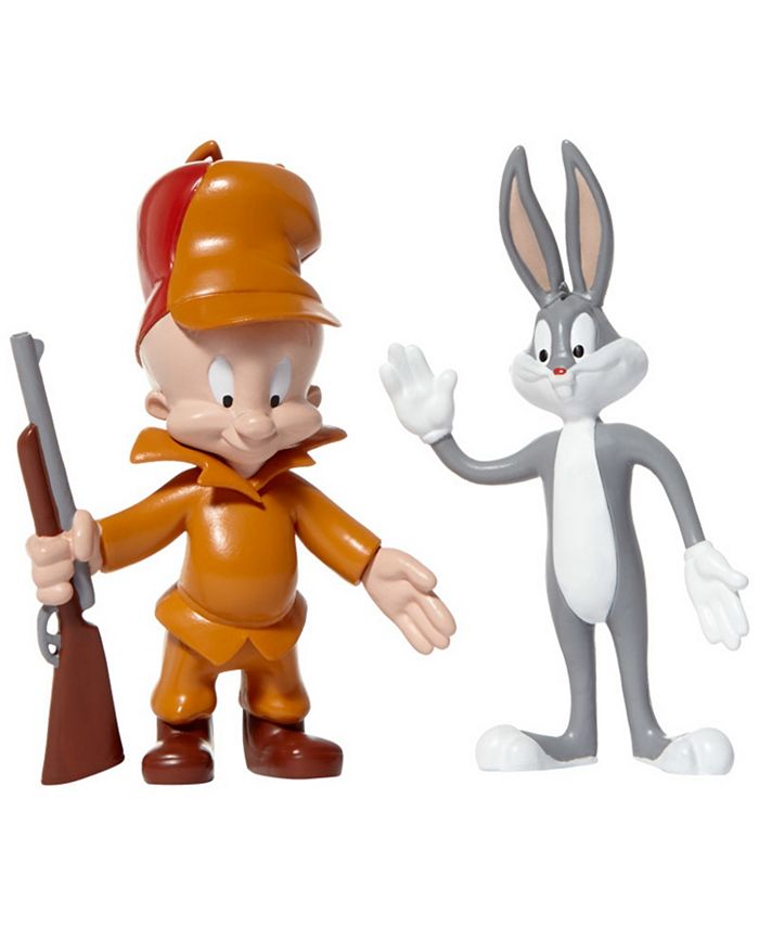 Looney Tunes NJ Croce Bugs Bunny and Elmer Fudd Bendable Action Figure ...