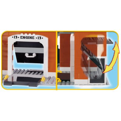 COBI Action Town Engine 13 Fire Station 330 Piece Construction Blocks Building Kit