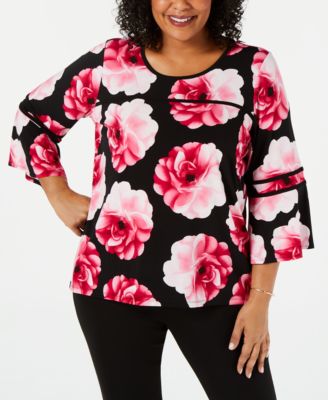 Calvin Klein - Plus Size Floral-Print Top