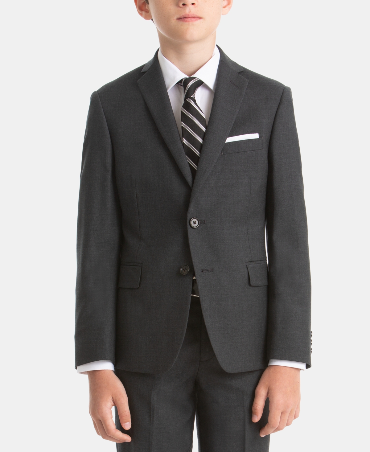 Lauren Ralph Lauren Kids' Big Boys Wool Blend Classic Fit Suit Jacket In Gray