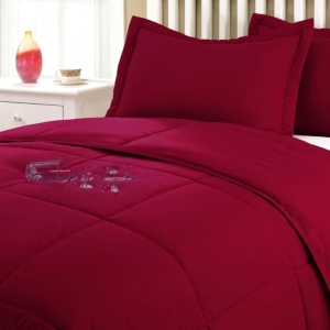 Lotus Home Water and Stain Resistant Microfiber Comforter Mini Set Bedding