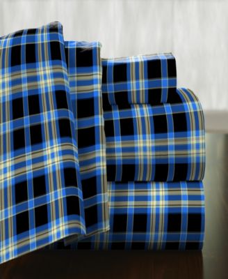Pointehaven Ashby Plaid Superior Weight Cotton Flannel Sheet Set Bedding