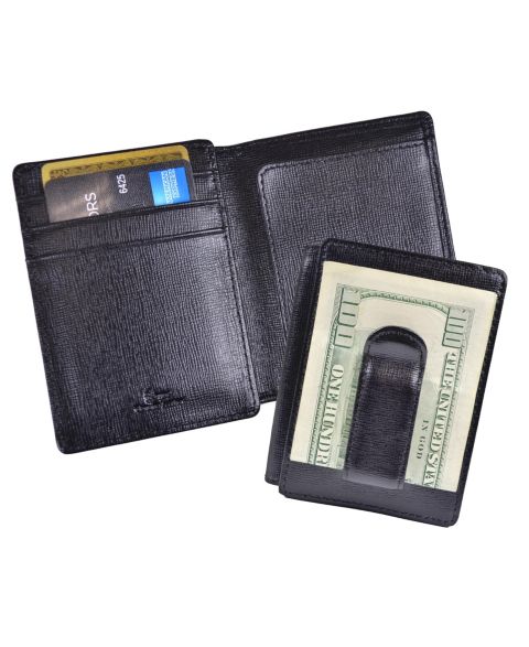 ROYCE New York Men's Saffiano Money Clip Wallet