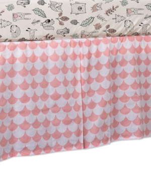 Lolli Living Crib Skirt Bedding In Pink Scallop
