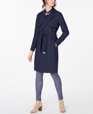 michael kors navy blue trench coat