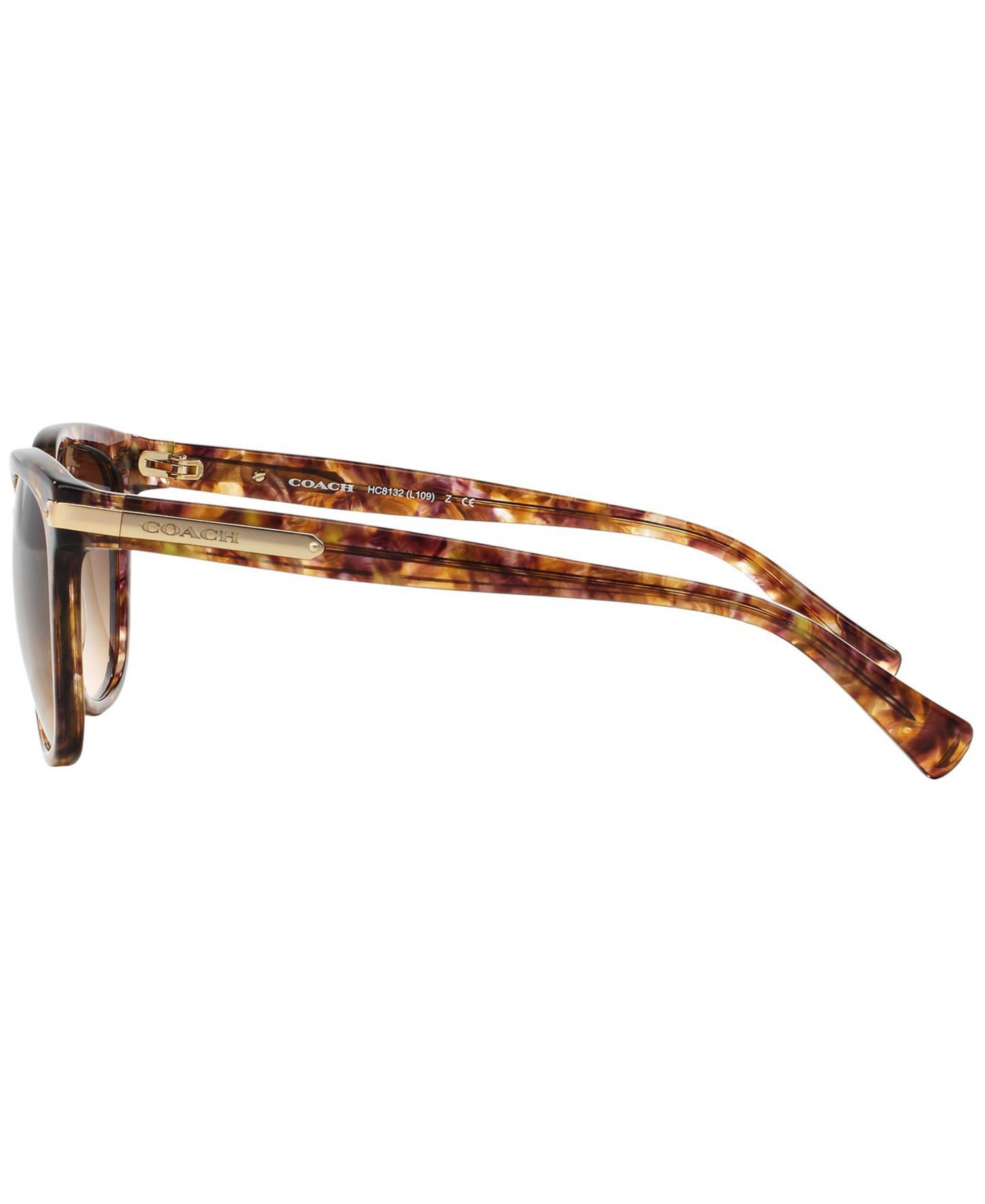 Женские солнцезащитные очки COACH Sunglasses, HC8132, цвет: Коричневый / Коричневый градиентный — фото 6