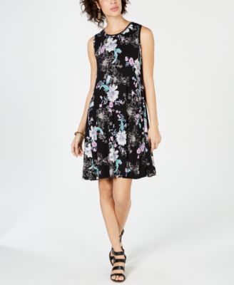 Style & Co - Floral-Print Swing Dress