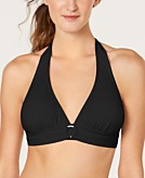 Michael Kors SANGRIA Textured Logo Ring Bralette Bikini Swim Top, US Large