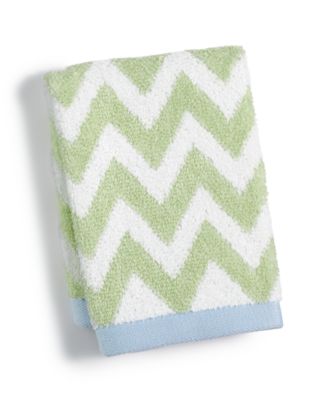 Martha Stewart Collection - Chevron Spa Cotton 13" x 13" Wash Towel