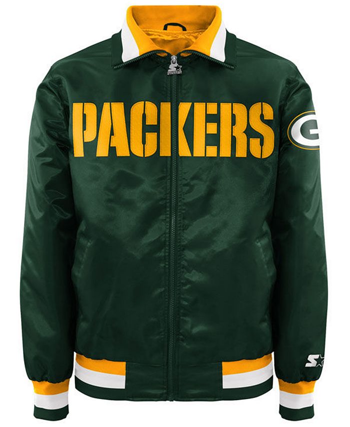 G-III Sports Men's Green Bay Packers Starter Captain II Satin Jacket ...