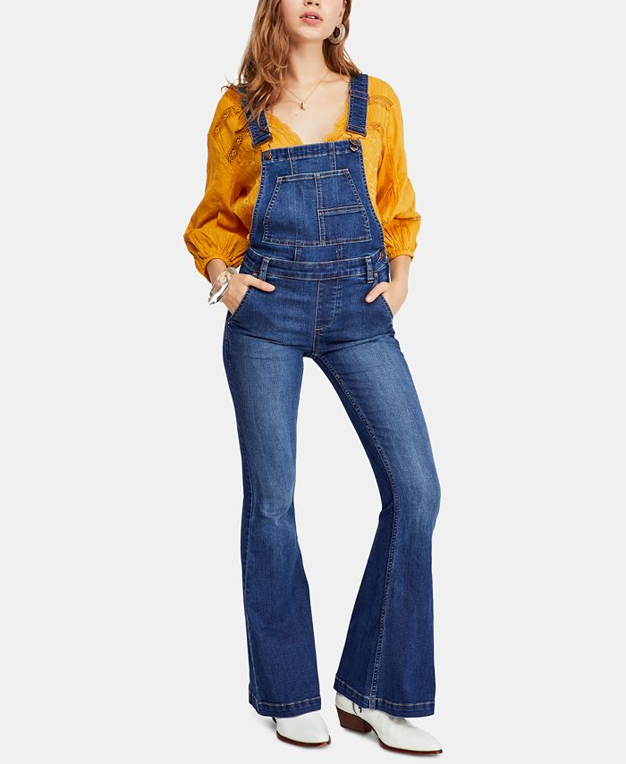 Free people shop carly flare overalls