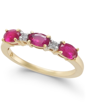image of Ruby (1 ct. t.w.) & Diamond Accent Ring in 14k Gold