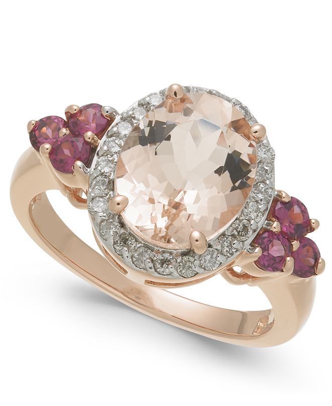 Macy's MultiGemstone (31/10 ct. t.w.) Statement Ring Set in 10k Rose