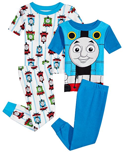 Ame Thomas Friends Toddler Boys 4 Pc Thomas The Tank Engine Cotton Pajama Set Reviews Pajamas Kids Macy S