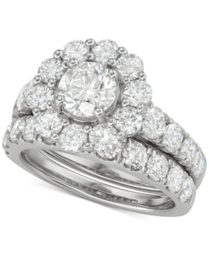 Shop Marchesa Certified Diamond Bridal Set (4 Ct. T.w.) In 18k White, Yellow Or Rose Gold In Yellow Gold