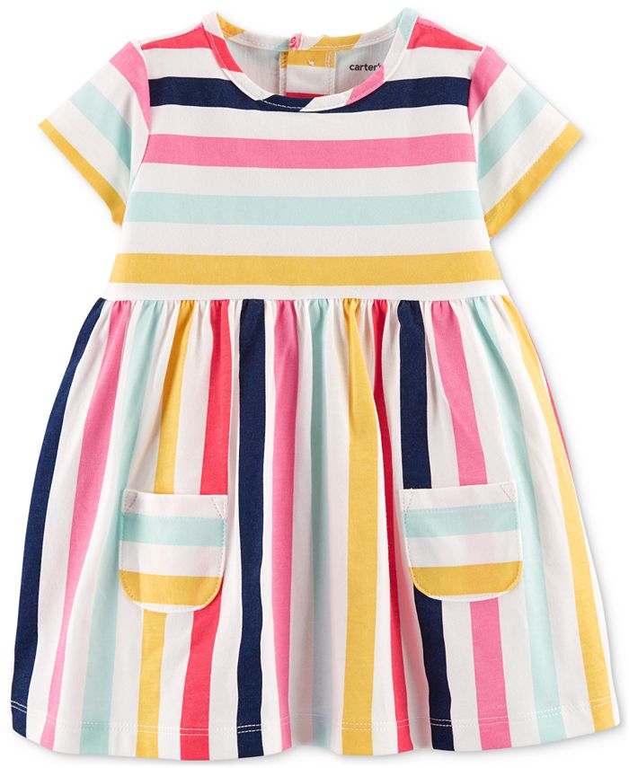 Carter's Baby Girls Striped Cotton Dress - Macy's