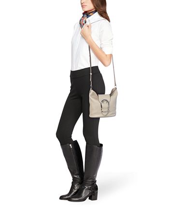 Lauren ralph lauren cornwall 2025 pebbled leather bucket crossbody