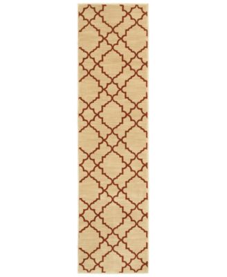 Oriental Weavers - Casablanca 5178E Beige/Rust 1'10" x 7'6" Runner Area Rug
